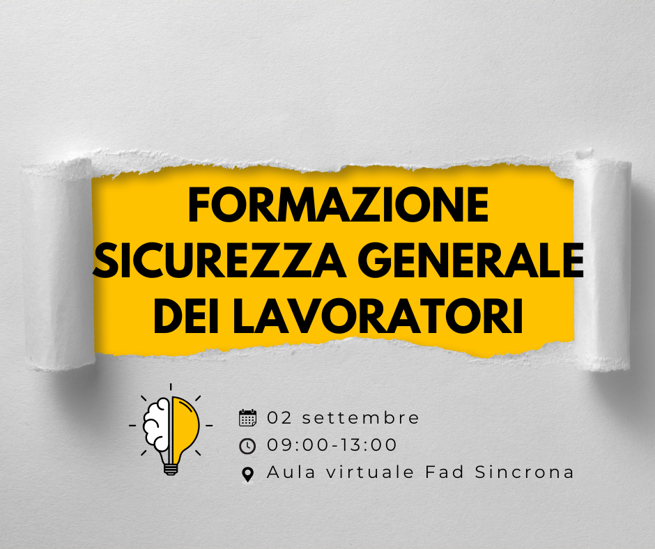 Formazione Sicurezza generale dei lavoratori 
